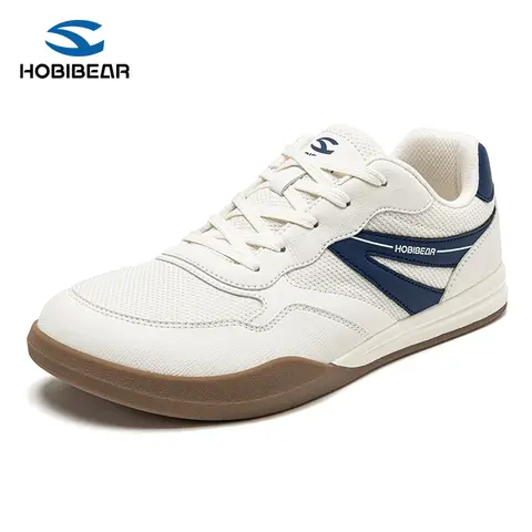 HOBIBEAR Unisex Minimalist Barefoot Trainer Shoes - Wide Toe Box, Lace-Up Synthetics, All-Seasons Comfort, Barefoot Men's Running Shoes for Trail Use, Walking