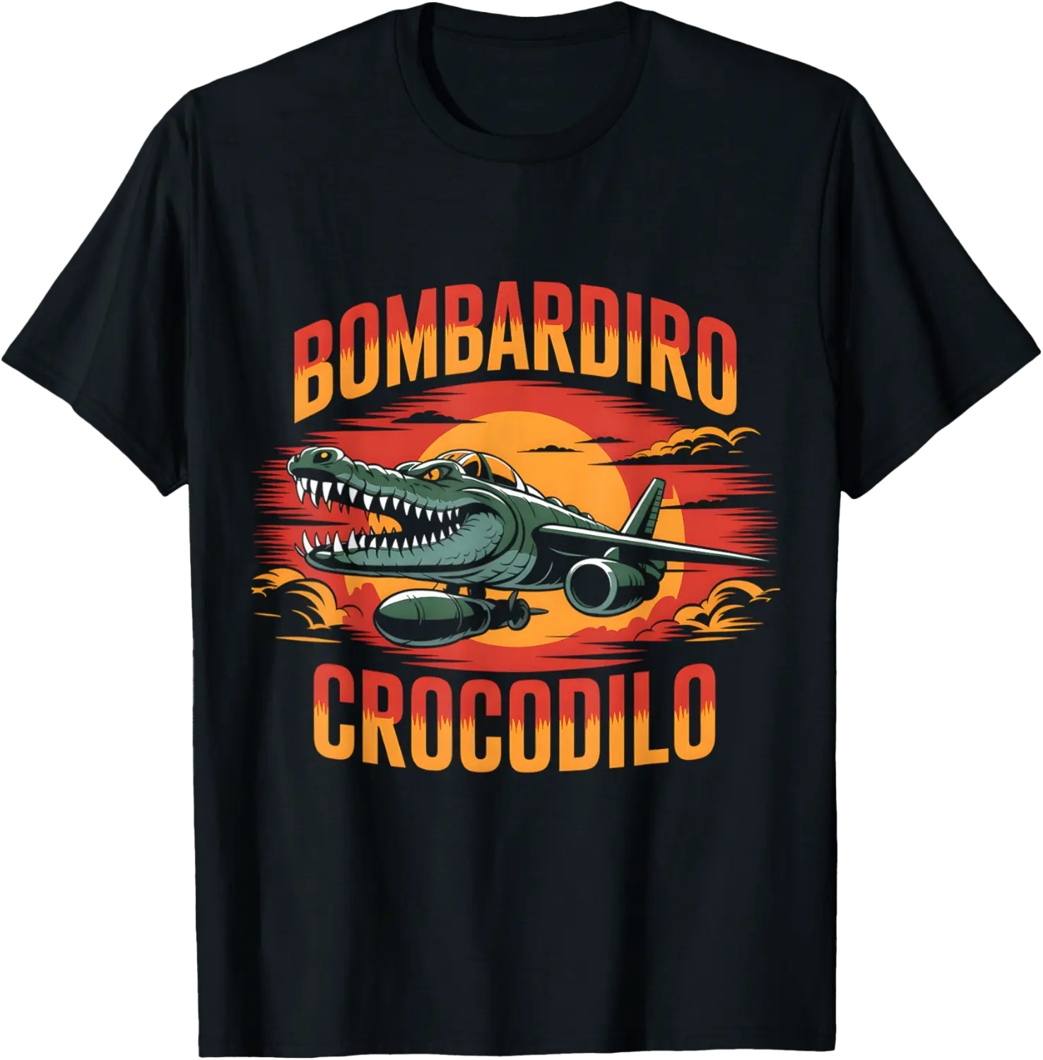 Bombardiro Crocodilo Funny Italian Brainrot Meme Trend T-Shirt - Nicolelebro Shop 81B0F31J673Z