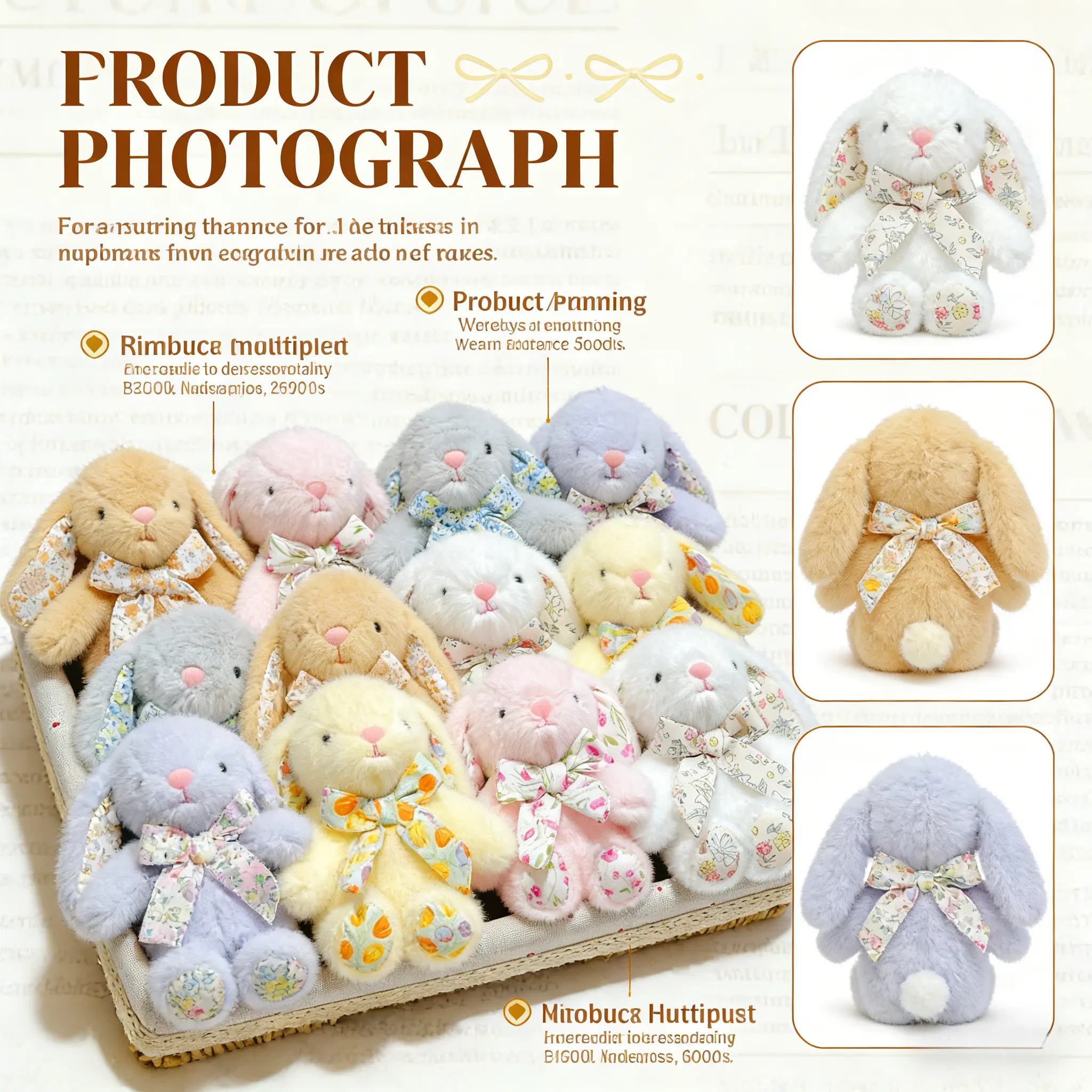 15cm Floral Bow Bunny Plush Keychain, Cute Butterfly Bow Rabbit Bag Charm, Soft Stuffed Animal Doll, Aesthetic Healing Gift for Girls