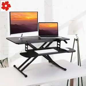 New Black 31"standing Desk Converters Removable Keyboard Tray Keyboard & Mouse