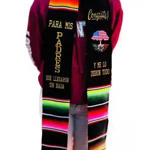 Graduation Stoles /Mexican sarape Text, Ideal for Graduation Celebrations Graduation Sash