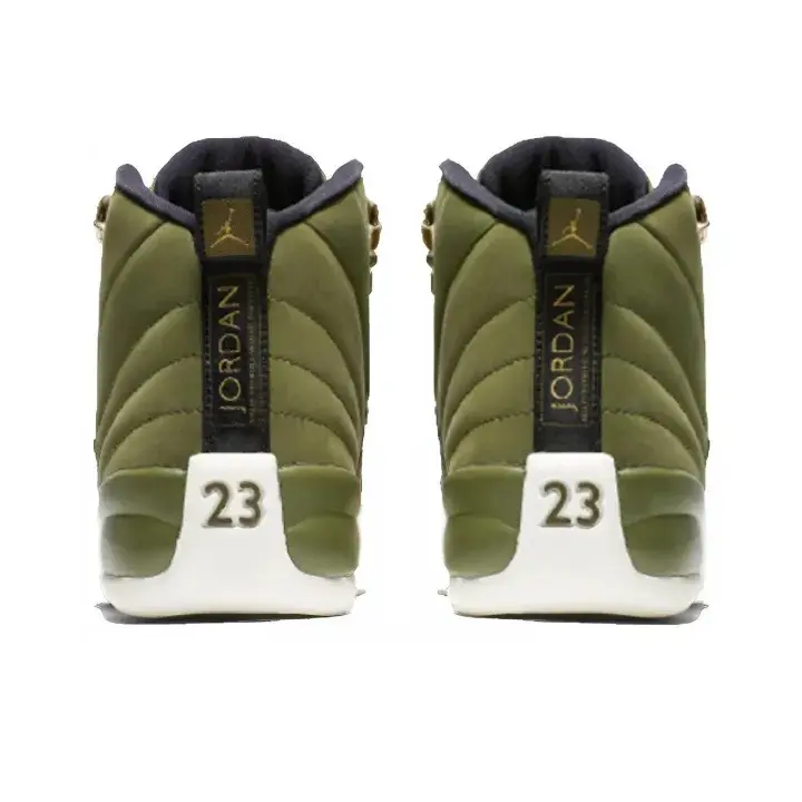 Brand New Sealed With Original Shoe Box Unisex Mid Top Basketball Sneakers Olive Green White Leather Retro Cushioned Street Fashion Sports Shoes