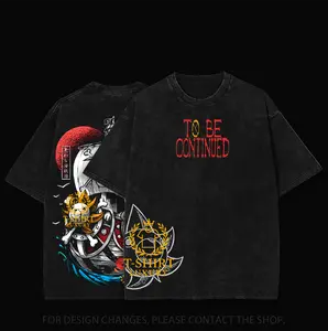 Sunny x Merry Pirate Ship Graphic Tee | Vintage Washed Oversized T-Shirt | Heavyweight Cotton Streetwear | Otaku Core Manga Inspired Unisex Top | Anime Aesthetic Gift Shirt