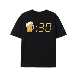 Men's Retro Beer Graphic Print T-Shirt - 100% Cotton Crew Neck Short Sleeve Tee with Humorous 30 Beer Mug Design, All-Season Casual Wear, Fun Gift for Men, Beer Shirt, Weekend Outfit, Vintage Style, Soft Fabric, Humor Enthusiasts