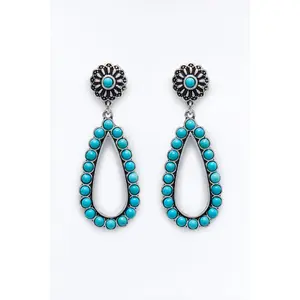 Wild West Gem Drop Earrings - Turquoise