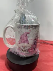 Gnomes Pink Christmas Coffee Mug With K Cups Ceramic Drinkware