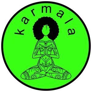 Karmala Sticker Pack 2 - Pack of 5 - 2.5" Round Vinyl Stickers for Water Bottle, Laptop, Skateboard, Bicycle, Luggage, Guitar, Computer, Phone Case, Travel Case