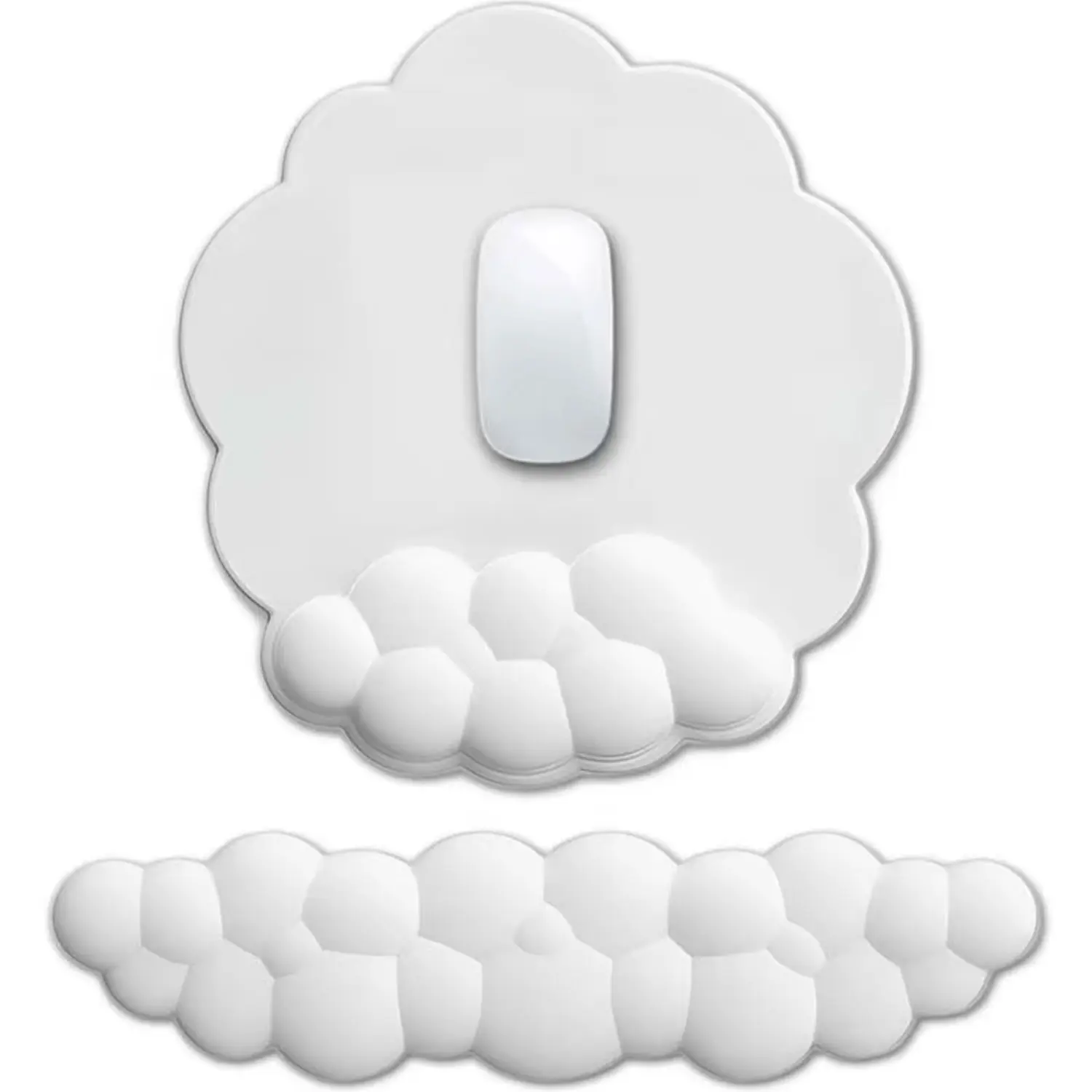 Keyboard wrist support set, ergonomically designed, with a cute cloud-shaped mouse pad and wrist rest, suitable for both work and gaming, Gaming Keyboard Accessories