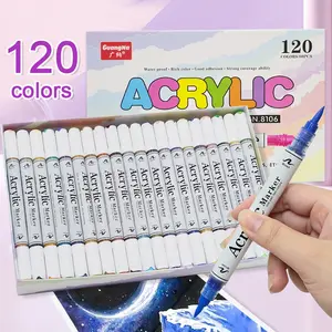 Guangna 120 Color Art Marker Set, Adult Coloring Book Colors, Drawing, Blending & Sketching, Party Gift, Christmas Decoration