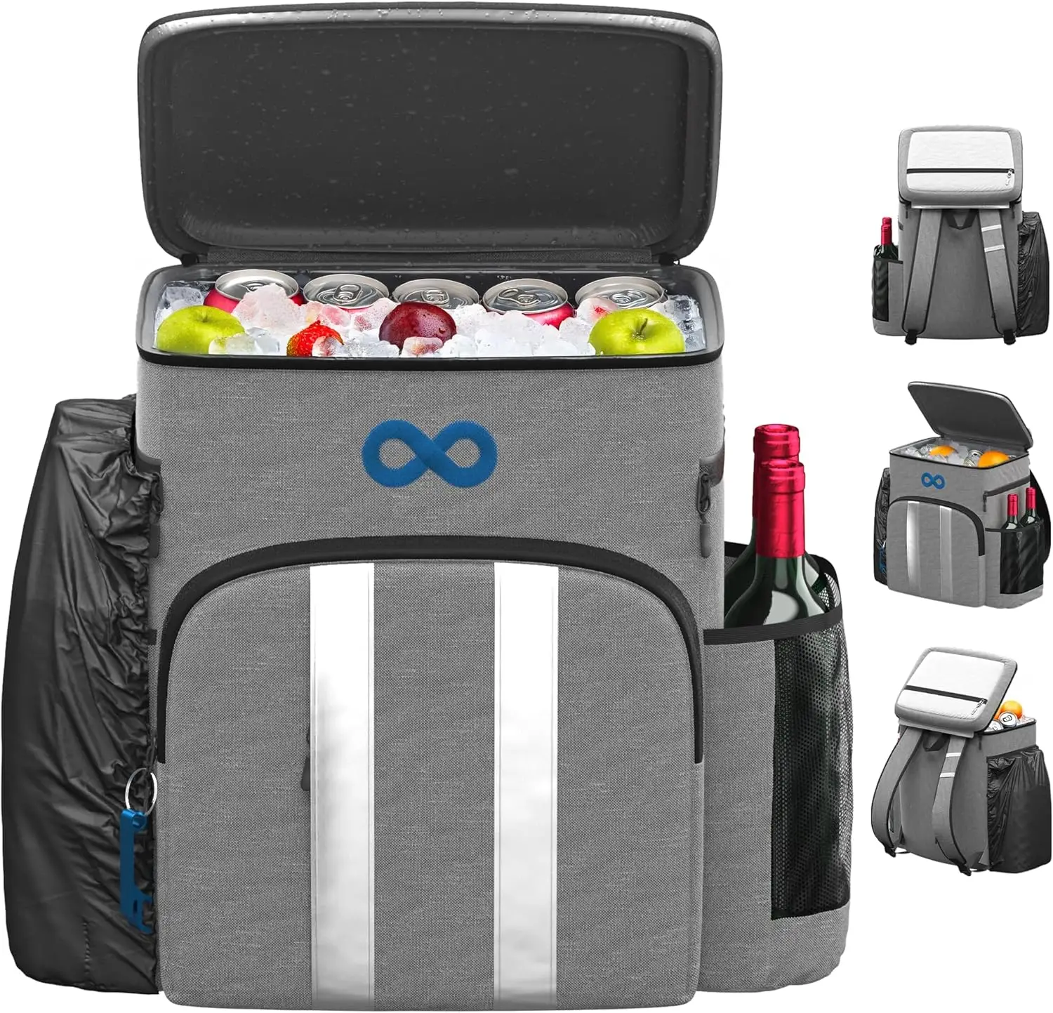 Insulated Backpack Cooler, 54 Can Soft Cooler with Leakproof Liner, Large Capacity Cooler Bag for Beach, Picnic, Camping, Travel & Lunch | Waterproof