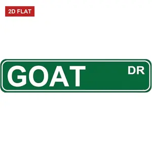 Goat DR Themed Wall & Yard Sign - Farmhouse 16x4 Inch Metal Decor for Home, Barn & Ranch
