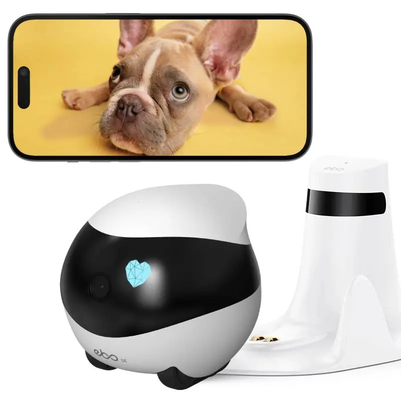 Enabot EBO SE Smart Home Gadget Robot Camera - 1080P Mobile Pet Companion, Whole-Home Mobility, 2-Way Audio, Night Vision, Local Storage, Automatic Charging, Remote Monitoring, Family Gift