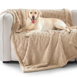 Waterproof Dog Blankets for Large Dogs - Cozy Shield for Couch & Crate, Soft Washable Fleece Throws with Multi-Surface Protection