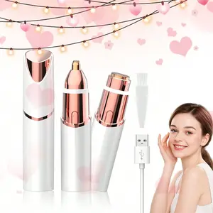 Summer New Hot selling Lipstick Shaver, Electric Shaver, Facial Eyebrow Trimming and Hair Removal Device, 2-in-1 Electric Eyebrow Trimming Tool, Home Goods Sharing