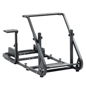 Supllueer Racing Simulator Cockpit Stand with TV Bracket Mounting Holes Fit for Logitech, Fanatec,Thrustmaster, G923 G27 G29 G920 T300, Sim Racing Cockpit, No Steering Wheel Pedal TV Seat Monitor Stand