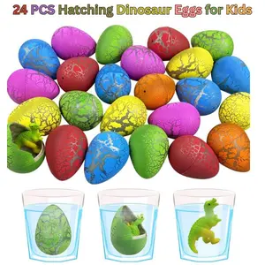 24PCS Hatching Dinosaur Eggs for Kids – Growing Dino Eggs with Mini Dinosaur Toys, Easter Basket Stuffers, Egg Fillers & Easter Gifts for Boys Girls