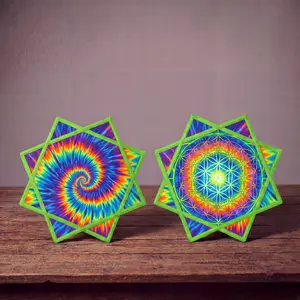 Flow Star Day Flow Edition UV AB Double Sided Print Lightweight Durable Flow Toy for Festivals & Raves Gifts Party Bag Fillers