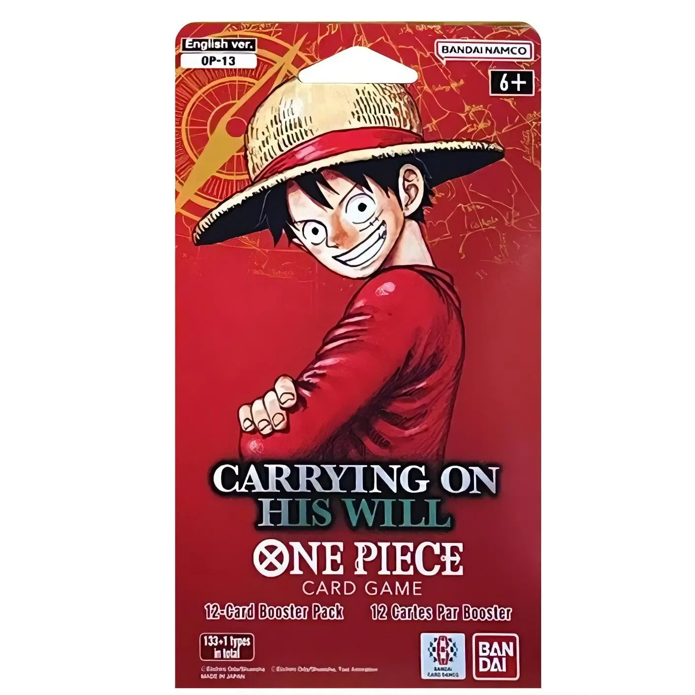 Bandai Namco One Piece Card Game Carrying On His Will 12-Card Booster Pack English Version OP-13 6+
