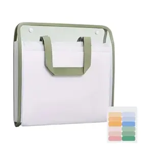 A4 File Storage Bag with Handle, Portable Sewing Craft Kit, Waterproof Transparent Mesh Zipper Pouch, Ideal for Quilting, Knitting, Art Supplies