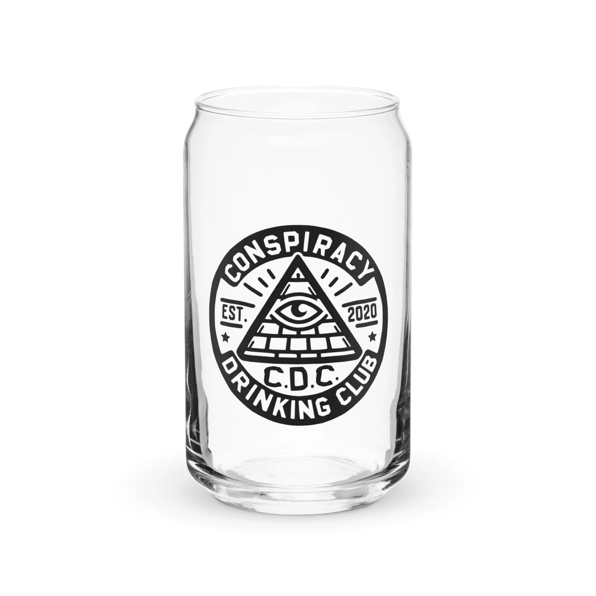 Conspiracy Drinking Club - Official Can-shaped glass
