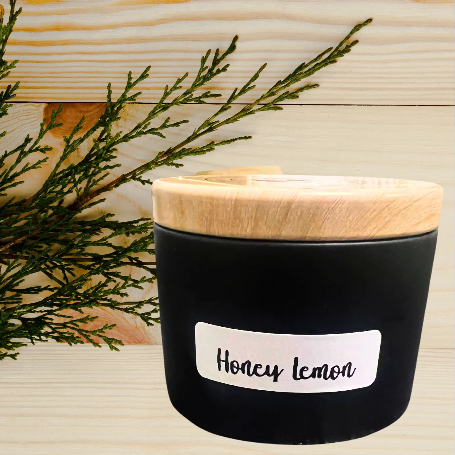 Honey Lemon Healthy Therapeutic Aromatherapy Essential oil Candle 100% Beeswax Decor Gift Wood Wick