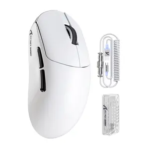 ATTACK SHARK X8 PRO 8K Wireless Gaming Mouse,PAW 3395PRO Sensor,40K DPI,Tri-Mode,55g Ultra-Light,Broadcom 52840 MCU Chip,Programmable Mice with Coiled Cable for PC/MAC/Win