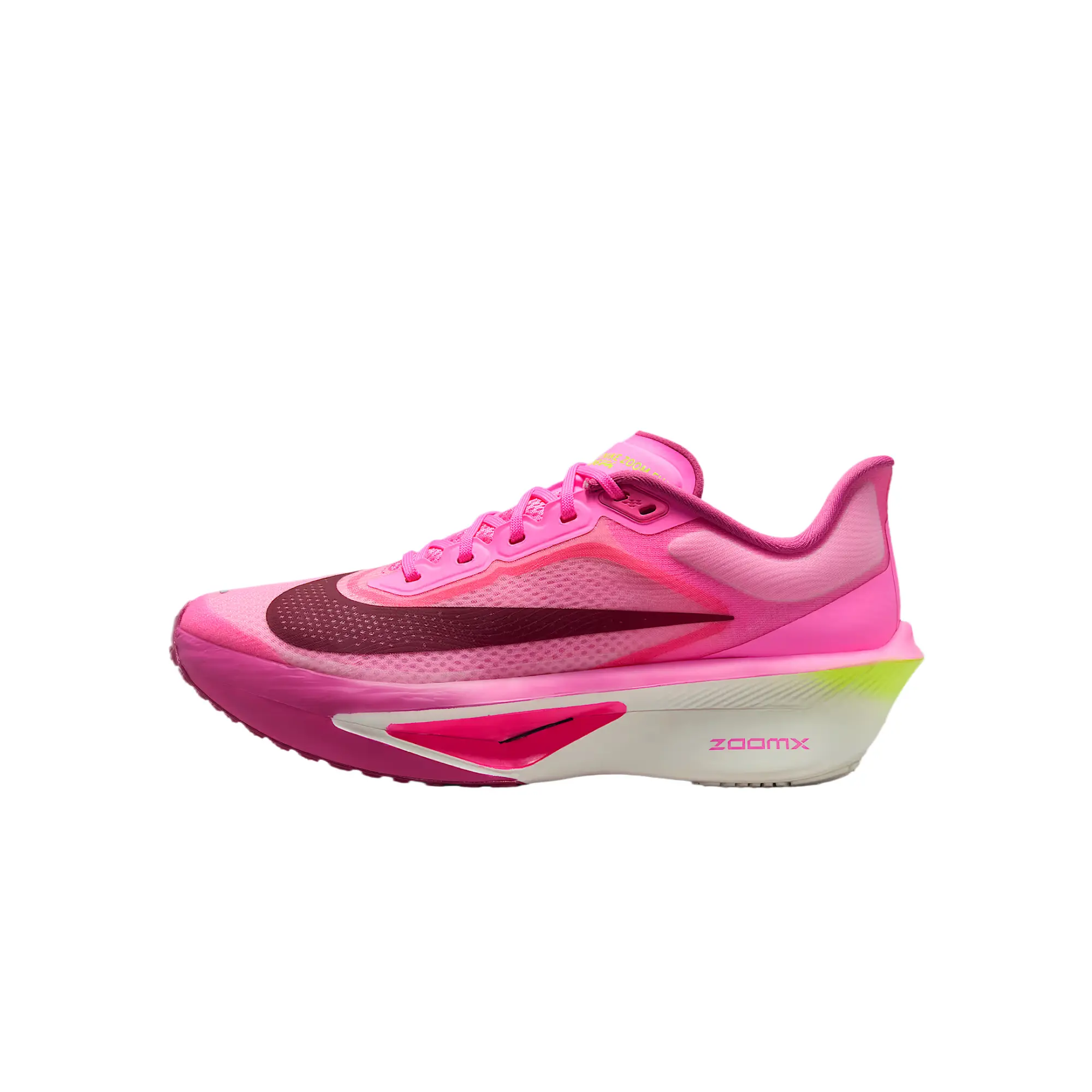 Nike Zoom Fly 6 Low Top ZoomX Foam Combined With Carbon Fiber Plate Racing Running Shoes Women's Pink Versatile FN8455-602