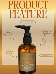 NEE BELLE Nourishing Body Oil Born Beautiful Formula with Shea Butter Argan Oil Vetiver & Vitamin E for Deep Hydration 4 oz Bottle 150g