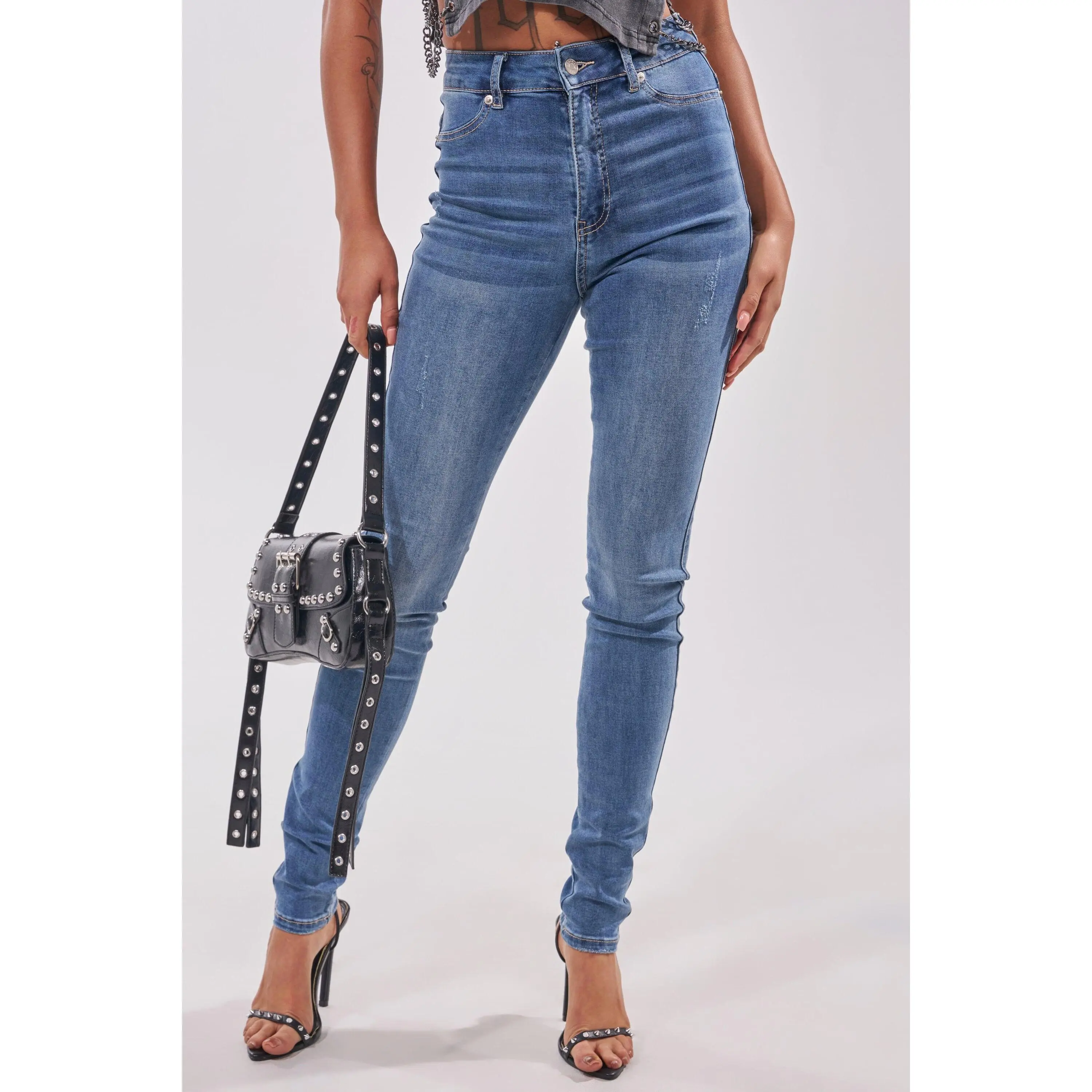 FLEX-FIT HIGH WAISTED SUPER STRETCHY SKINNY JEANS