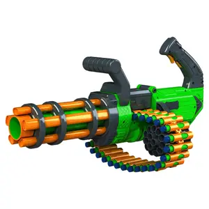 V-Twin Motorized Gatling Belt Foam Dart Blaster - Compatible with NERF Foam Darts