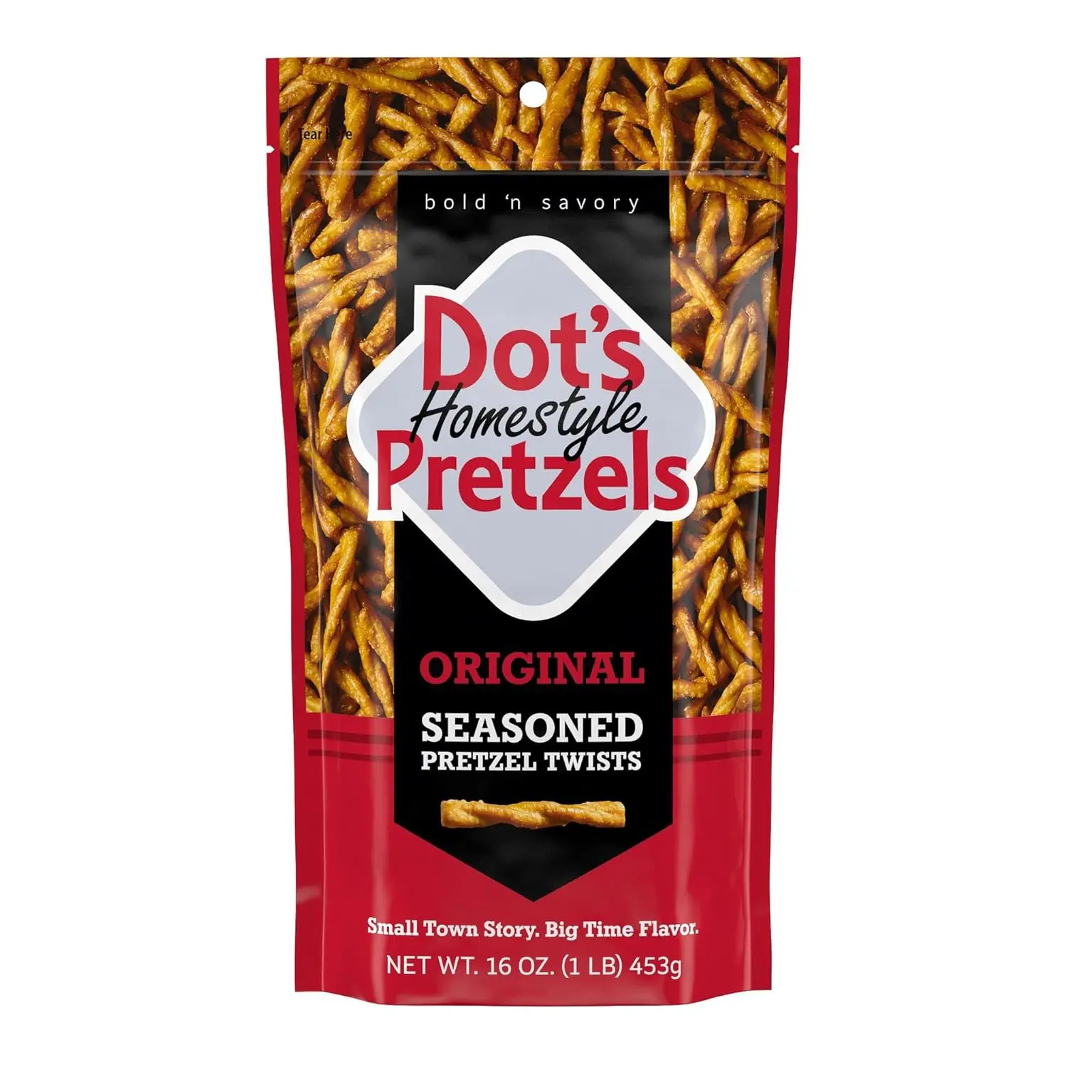 Original Seasoned Pretzel Twist Snack, 16oz Grocery Sized Bag