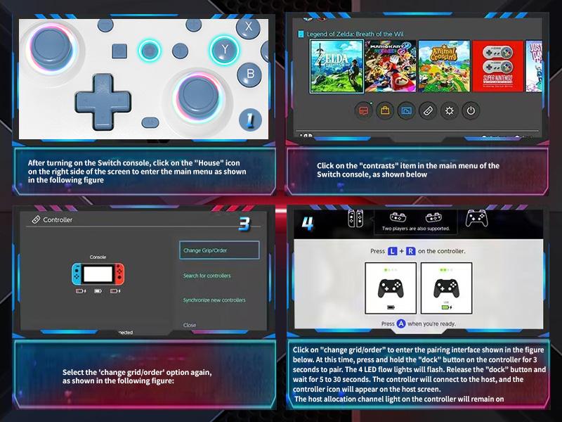 YUYIU Wind Chaser 1 Multi-Platform Wireless Controller for Switch PC Steam with Hall Effect Joystick Dual Vibration Macro Back Buttons 1000Hz Polling 6-Axis Gyro & Turbo