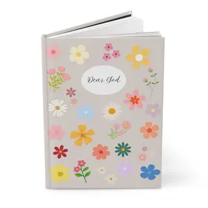 Prayer Journal Matte, Dear God Hardcover with Flowers, Conversations with God, Spiritual Diary, Faith Notebook for Women, Gratitude Journal,
