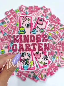 Kindergarten School Teach Glitter Patch