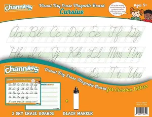 Visual Dry-Erase Magnetic Boards 2 Pack - Cursive Handwriting Practice