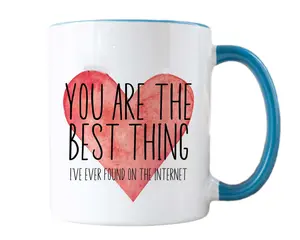 I've Ever Found On The Internet Dating Gift, Online Dating Mug, Met Online Couple, Online Girlfriend Cup, Internet Swipe Right Cup, 11 15oz Ceramic Cup