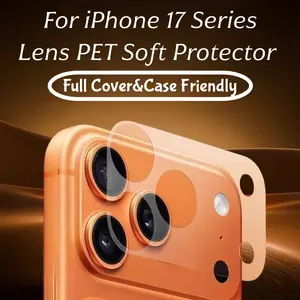 4 Pack HD/Matte Camera Lens Protector for iPhone 17/17 Air/17 Pro/17 Pro Max Accessories, PET Soft Camera Protector, [Case Friendly]