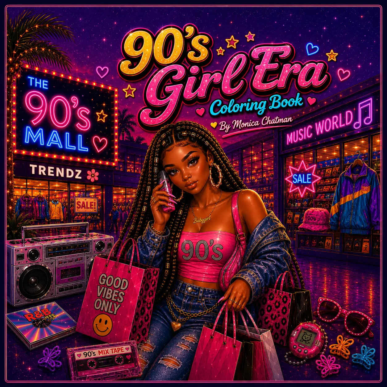 90's Girl Era Coloring Book A Mindful Coloring Experience Rooted in 90s Black Girl Nostalgia