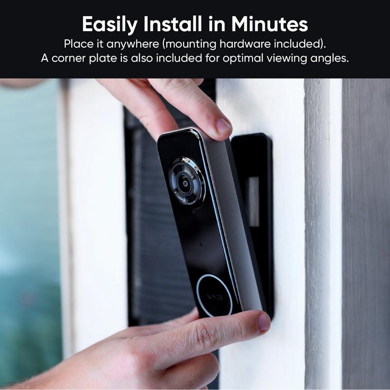 Wyze Battery Video Doorbell — Battery + Wireless Smart Ring Doorbell Camera, Head-to-Toe View, 1536p HD+ Quality, 2-Way Talk, Color Night Vision