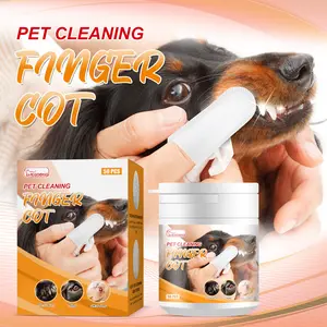 Pet Tooth Cleaning Finger Wipes Remove Tartar Stones Clean Dog Teeth Clean Cat Fresh Breath Gloves freshens breath