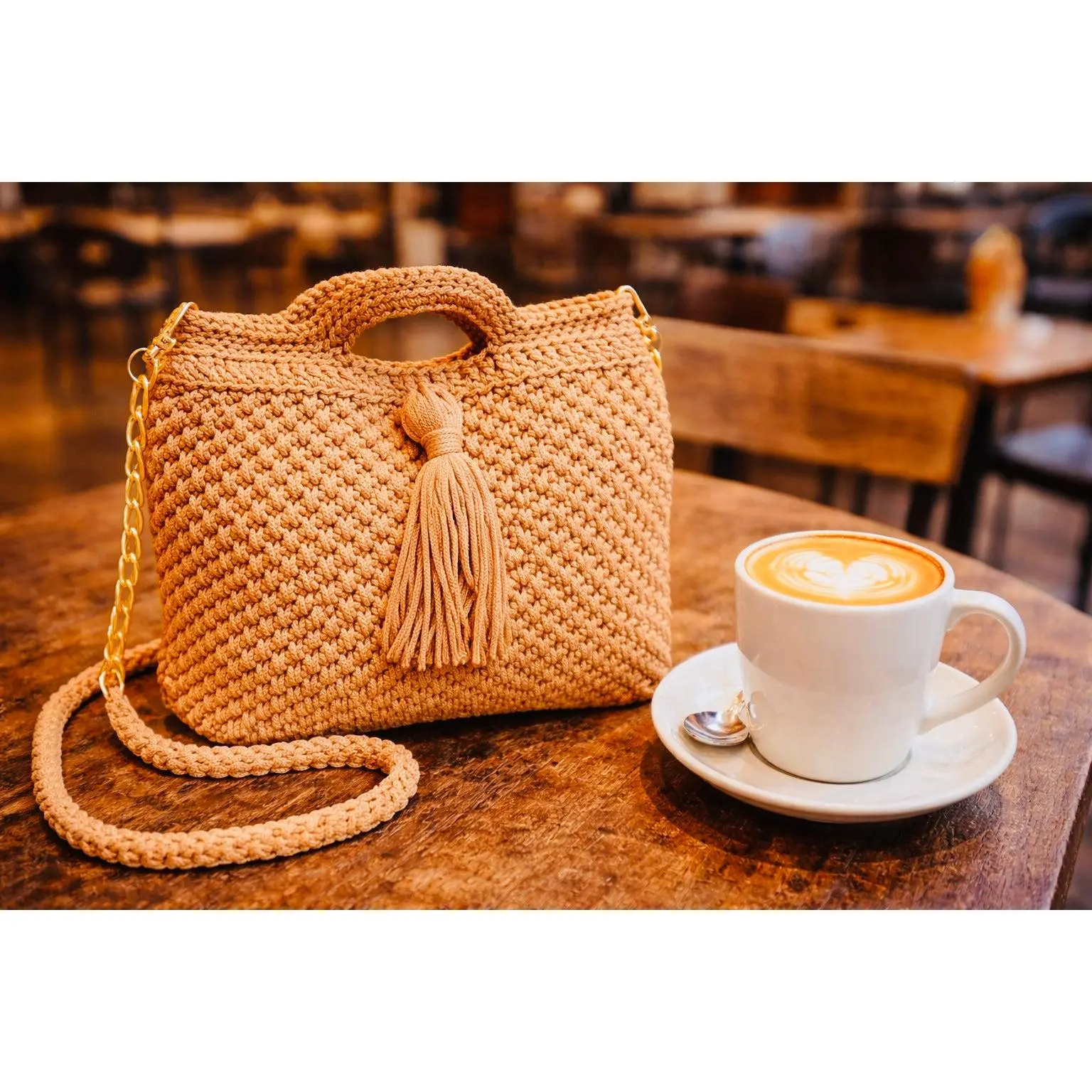 Afghan Folk Crossbody & Shoulder Bag for Women, Handmade Woven Cultural Craft with Tassel Accent, Top Handle Bag, Woven Texture, Folk Women's Crossbody & Shoulder Bags