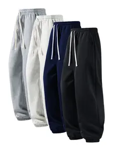 4pack Men's Athletic Jogger Sweatpants with Pockets - Cotton Blend Workout & Lounge Pants (1 / 3 / 4-Pack)