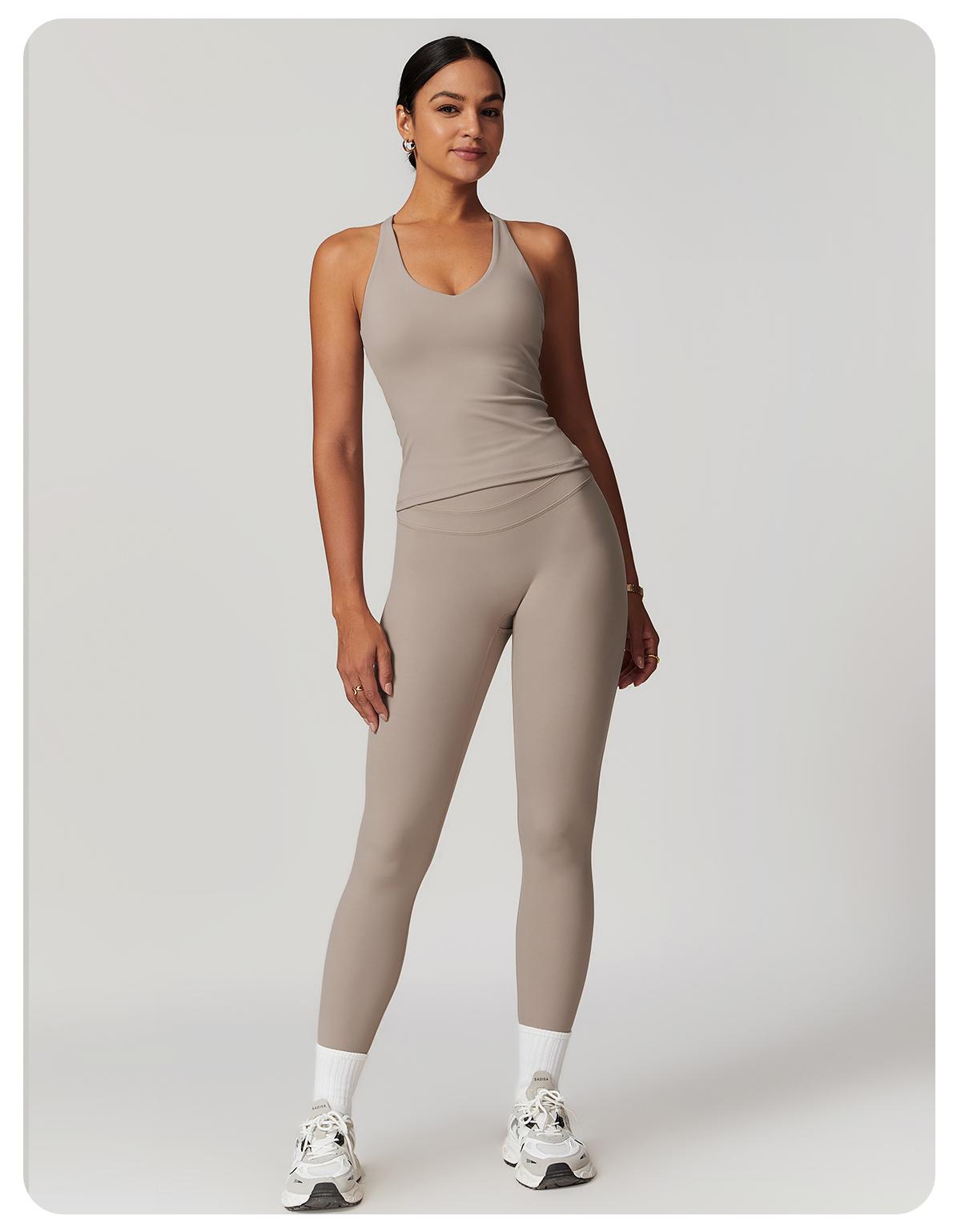 MASKERT Women's Two Piece Set Sports Tank Top & High Stretch Tight Leggings Tummy Control Workout Daily Wear Running Outfits SpringStatements