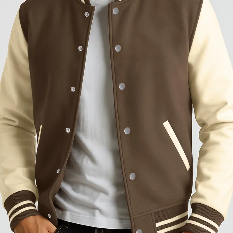 Men's Fleece-Lined Baseball Jacket with Button Closure, Kangaroo Pocket, Suitable for Autumn and Winter, Perfect for Street Style, Jogging Workouts, Travel, Vacation, Outdoor Commuting, Camping Wear, Men's Casual Sports Hooded Coat Menswear Tops