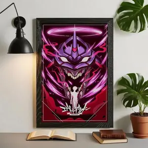 Neon Genesis Evangelion Anime Poster, HD Canvas, Recreates Famous Scenes from The Anime, A Nostalgic Gift (Number 03)