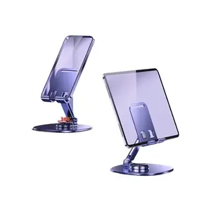 360 Degree Rotating Metal Phone and Tablet Stand, Universal Compatibility, Non Slip Base, Durable Metal Construction
