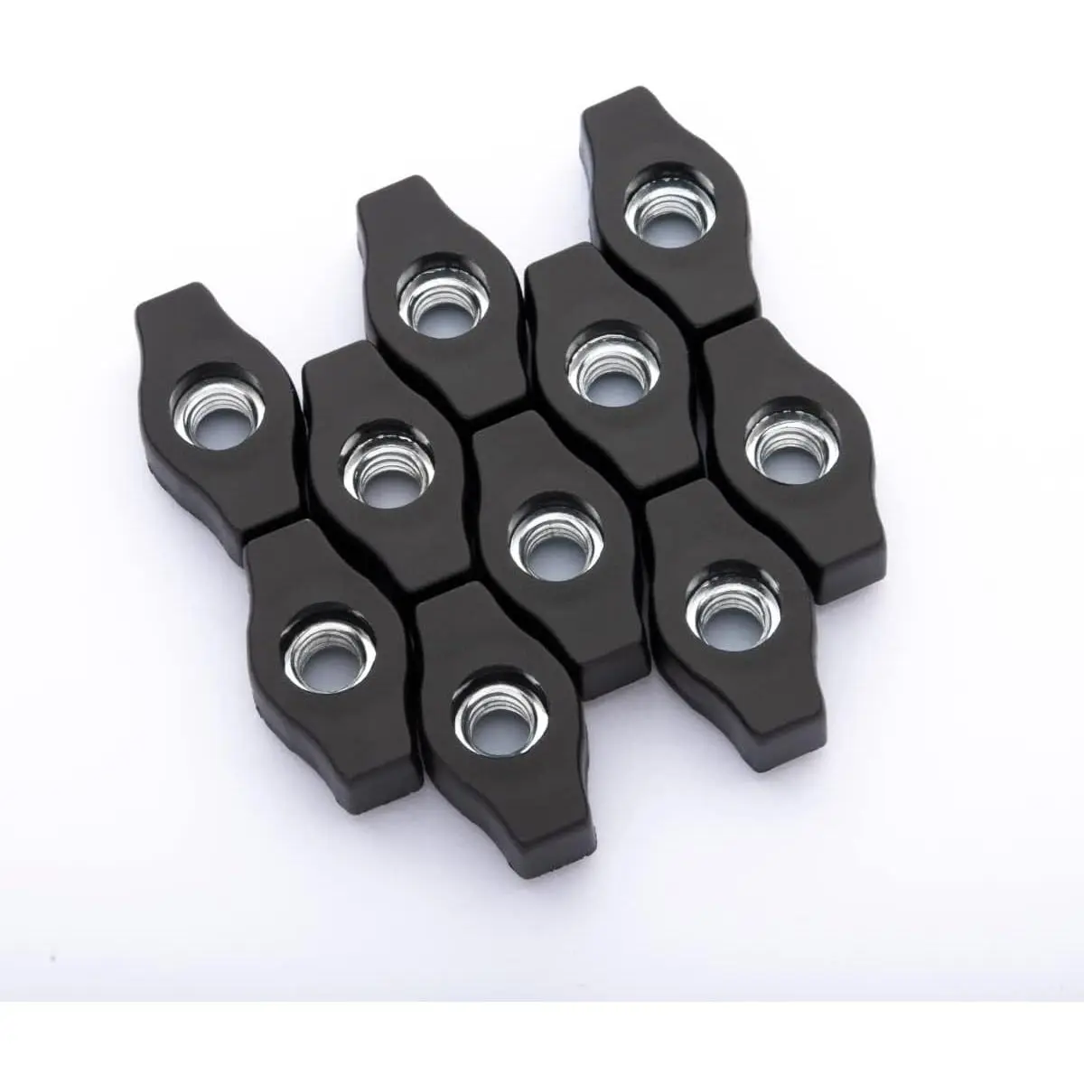 10 Pack Durable & High Quality 5/16"-18 Thru Hole Thermoplastic T-Knob Fittings, Threaded Grip Clamping Knobs for T Track, Table Saw Accessories, Woodworking Fixtures (51003) | Drill Press & Hand Tools Compatible