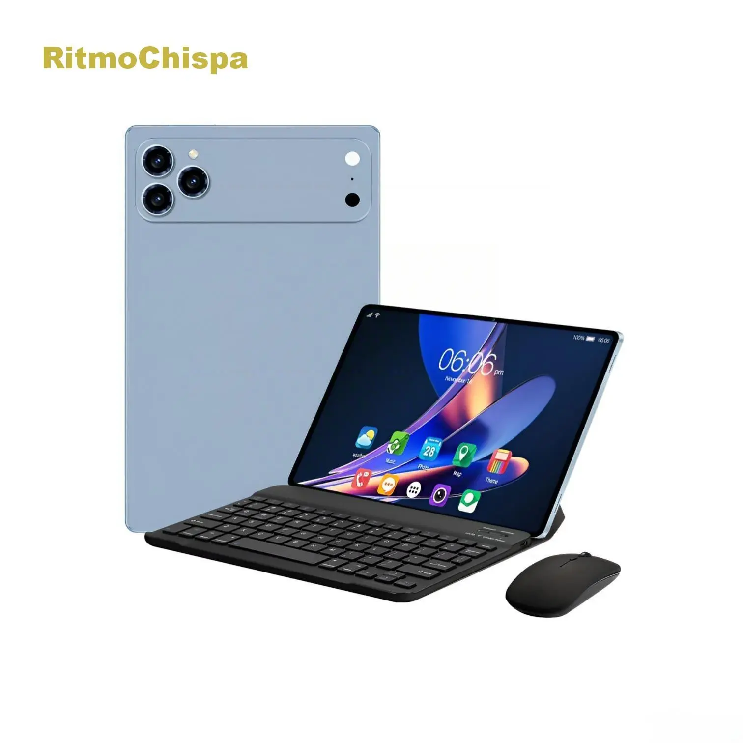 10.1-Inch Android Tablet Set, 3gb RAM, 32GB Storage, Includes Keyboard, Case, Mouse, Stylus, Dual Cameras, Multifunctional Use, Tablet PC, Tablet with Keyboard