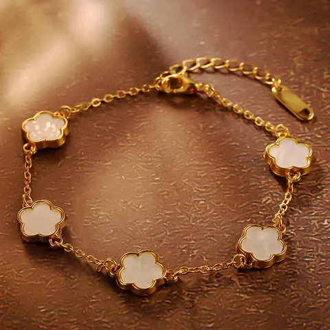 Flower Design Charm Alloy Chain Bracelet, Floral Charm Bracelets, Stackable Bracelets, Elegant Minimalist Bracelet, Elegant Minimalist Bangle for Women & Girls, Trendy All-match & Exquisite Jewelry for Birthday Gift