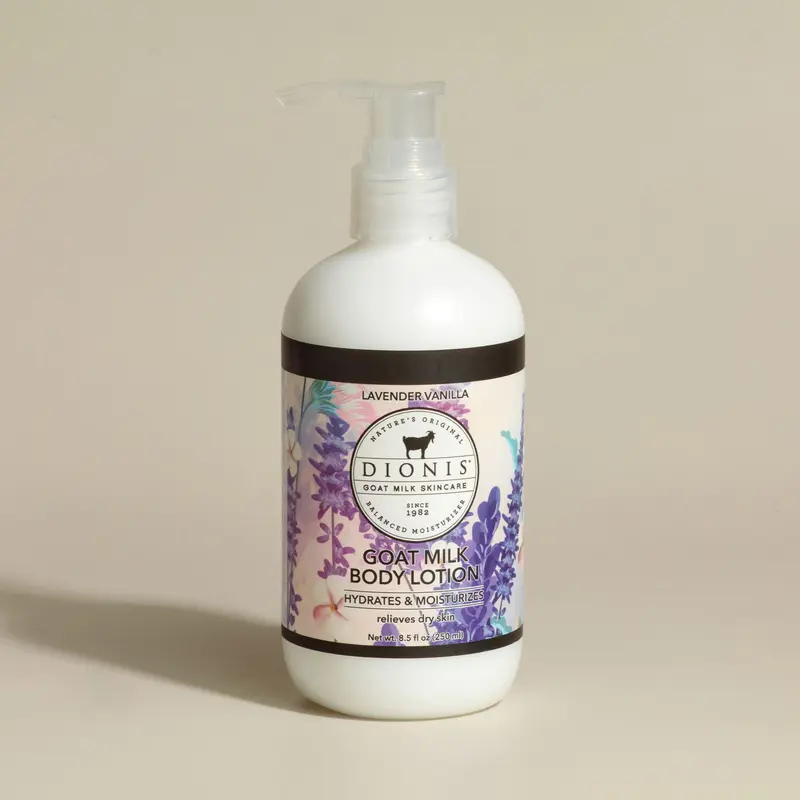 Dionis Lavender Vanilla Goat Milk Body Lotion - Moisturizing Formula with Lavender & Vanilla Fragrance Notes for Hydrating Skin